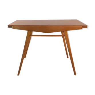 Extendable table in ash by Drevotex, vintage Czechoslovak 1950s
