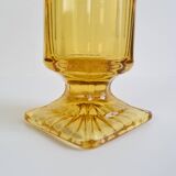 Art Deco Amber Glass Vase, 1940's.