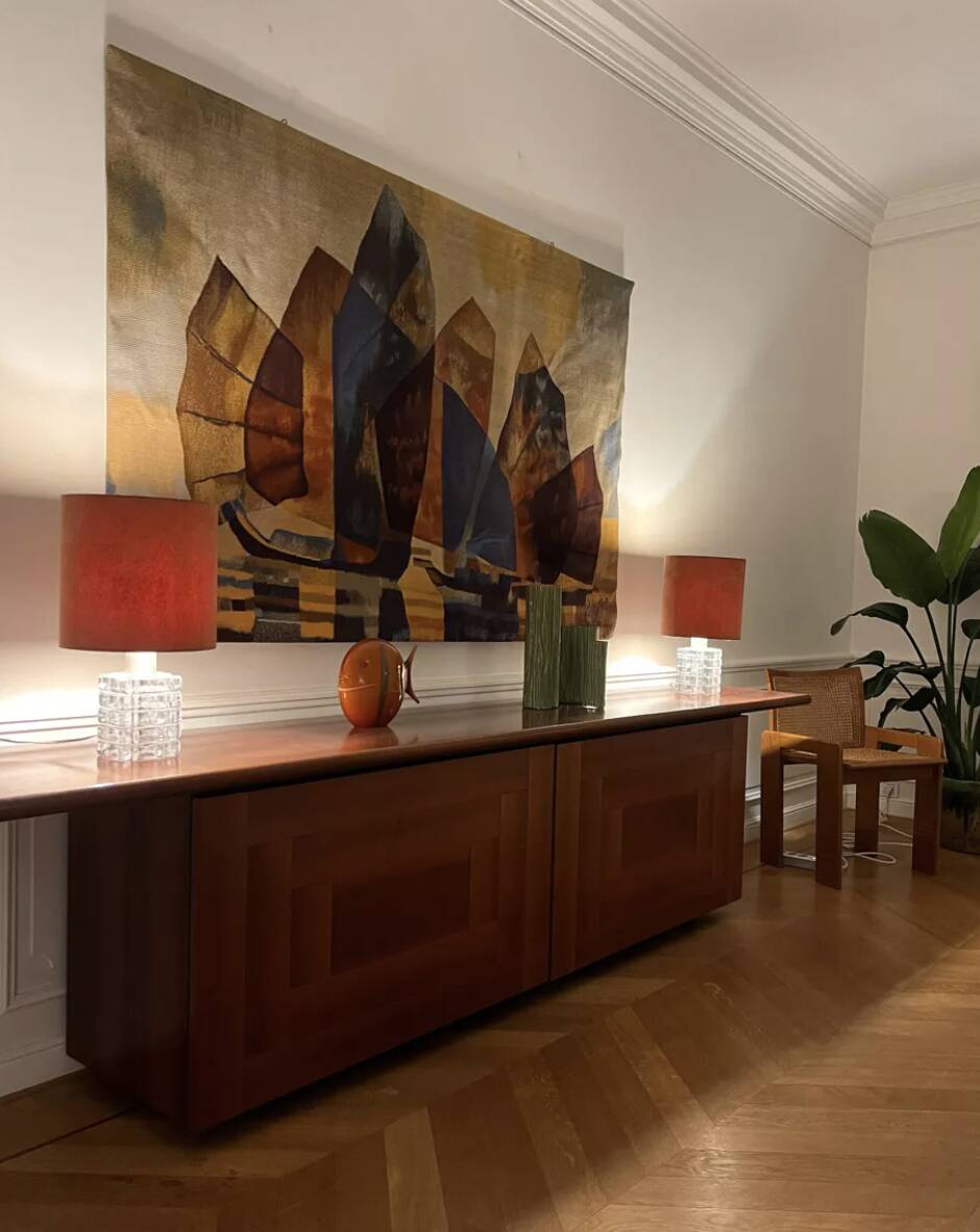 Mid-Century Modern Poliarte Murano Glass Table Lamp, Italy, 1960s (2 available)