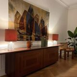 Mid-Century Modern Poliarte Murano Glass Table Lamp, Italy, 1960s (2 available)