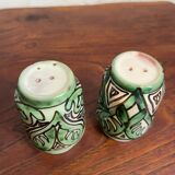 Punter cracked ceramic salt and pepper set, oil and vinegar set