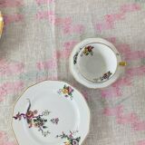 Linen bench tablecloth and pink overconting