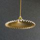 Old pendant light in opaline painted white and gold, new socket and new cable