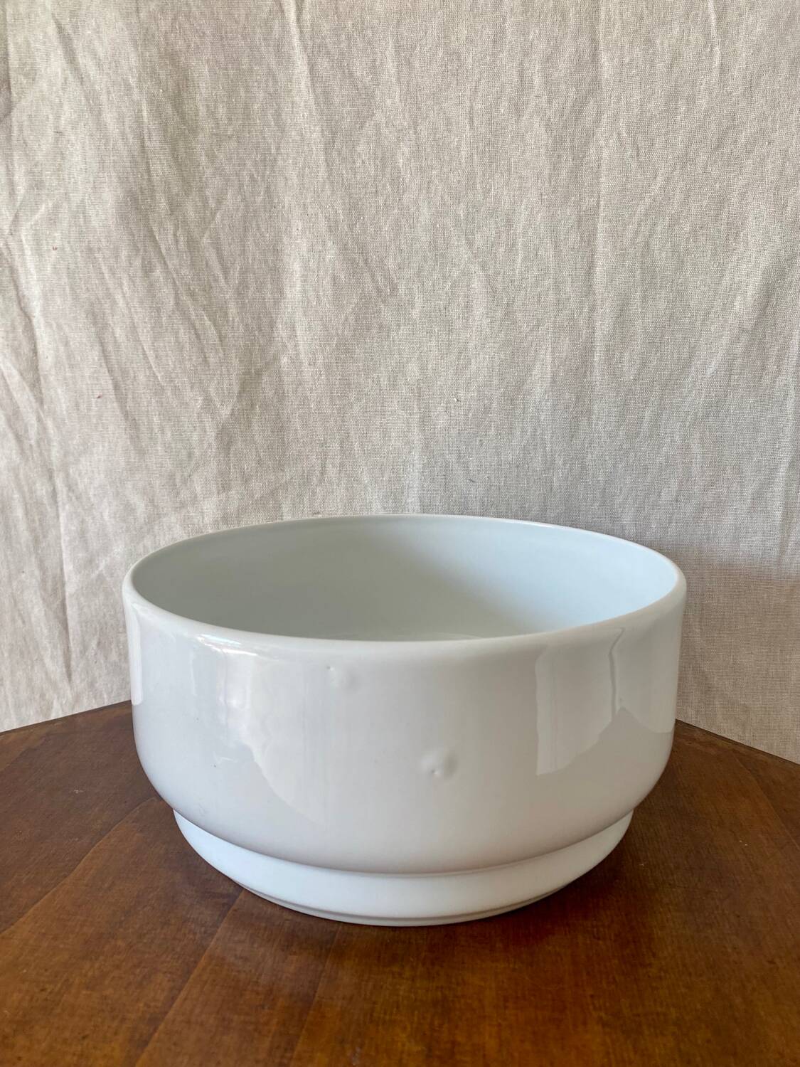 Contemporary white salad bowl