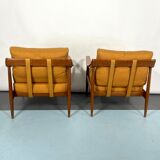 Mid-century modern pair of Walter Knoll armchairs model 550 from 50s