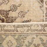 3x13 Persian Cream & Brown Oriental Vintage Runner Rug, 91x392Cm