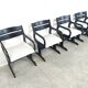Vintage black wooden dining chairs, 1970s