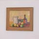 Swedish Oil on Board “Still Life with Jug,Bottle and Fruit” By CW Framed 60×51cm
