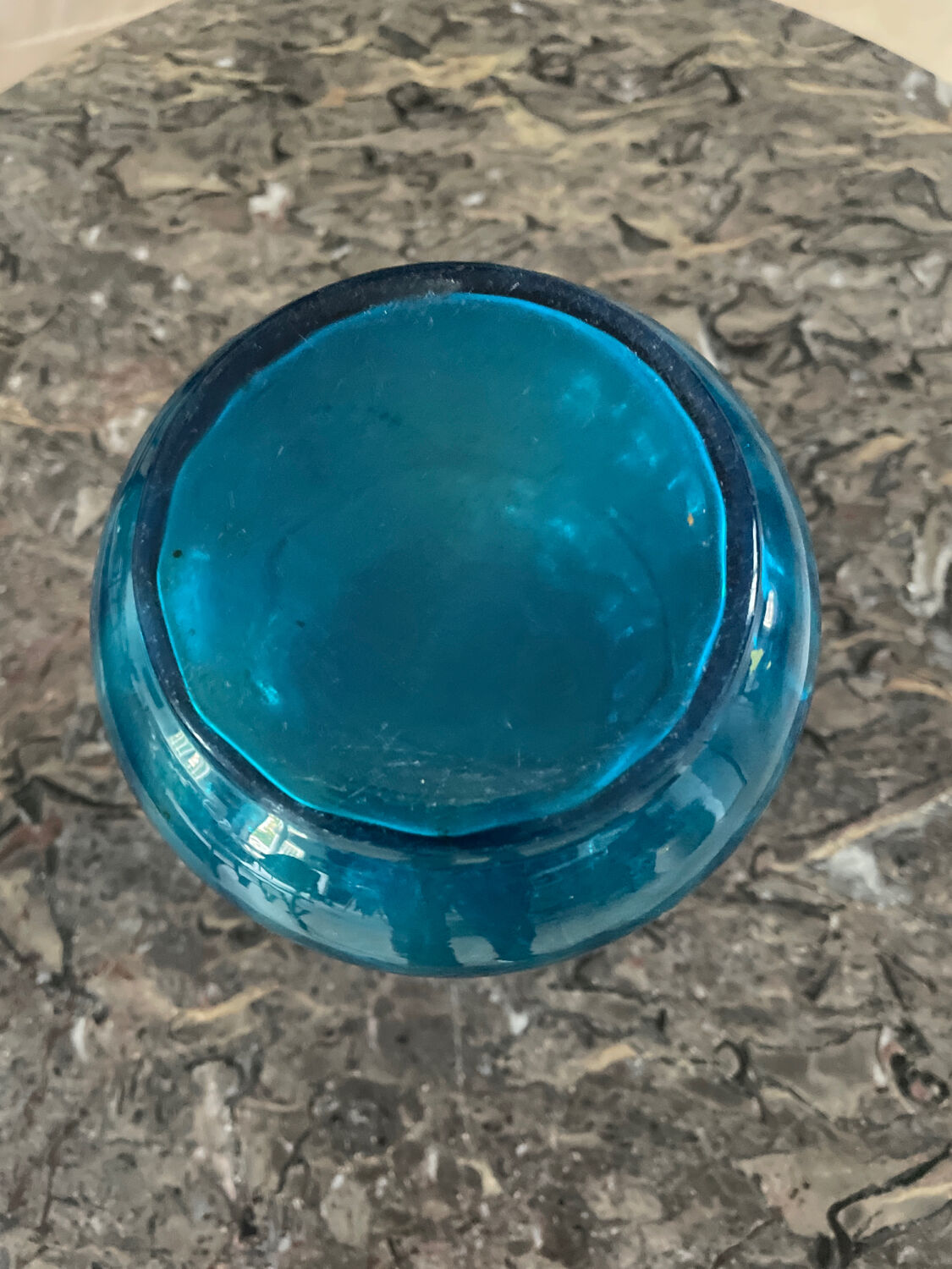 Vase en cristal bleu Georges Sand XIXeme siècle