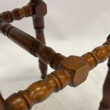 Vintage stool side table design brutalist design 60's oak