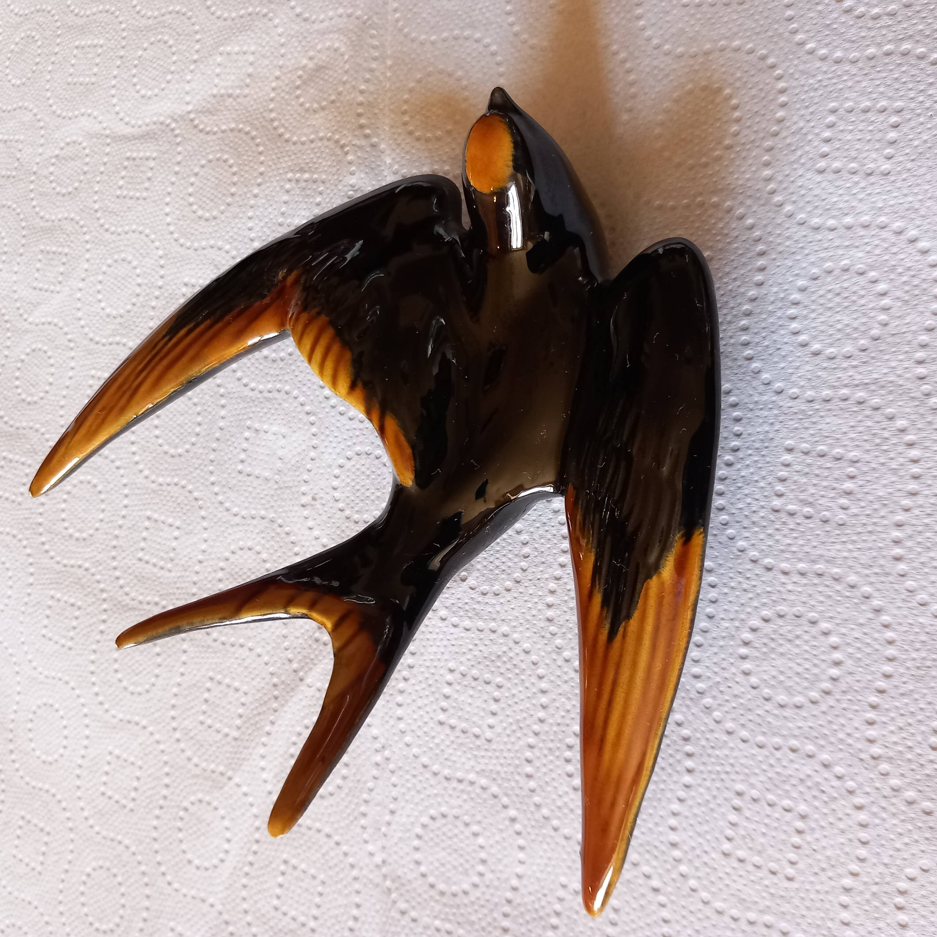 Vintage ceramic swallow wall decoration