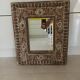 Miroir Shabby, cadre en bois sculpté