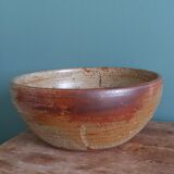 Stoneware salad bowl from Puisaye, signed Jean-Pierre Prud’homme