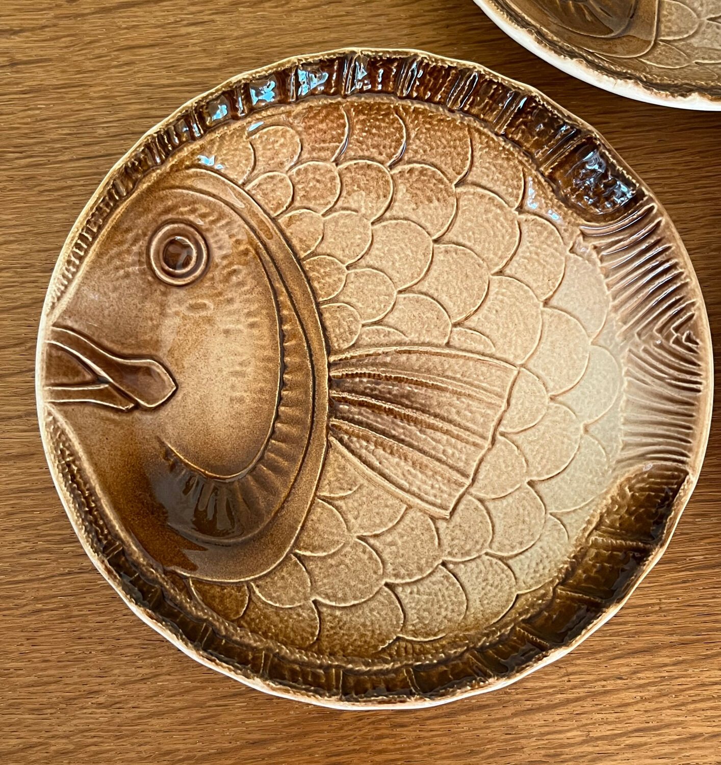 Assiettes creuses faïence - poisson