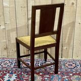 Series of 4 Art Deco mahogany chairs from the 1950s