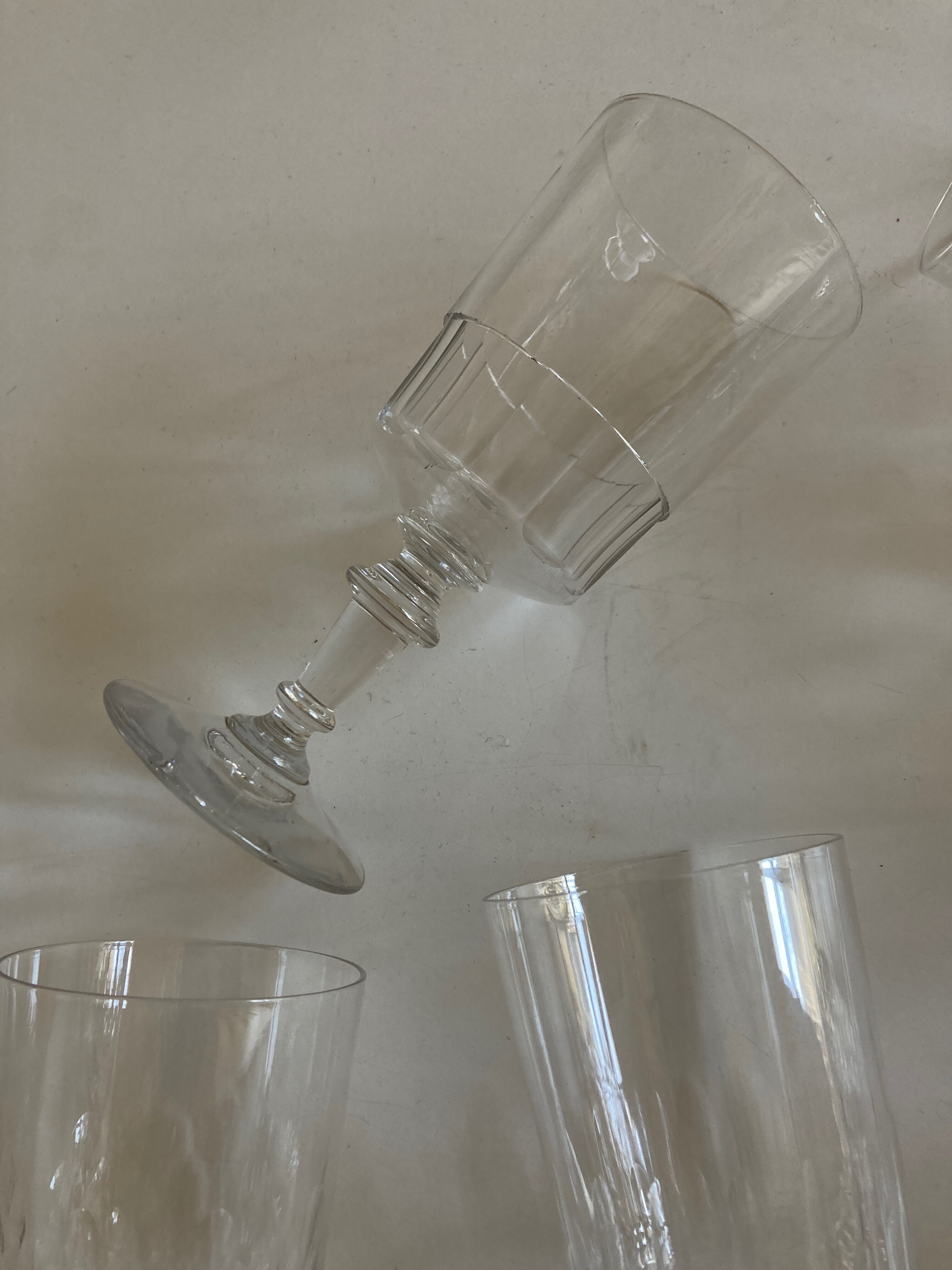 Set of 6 glasses water in crystal Baccarat 19th