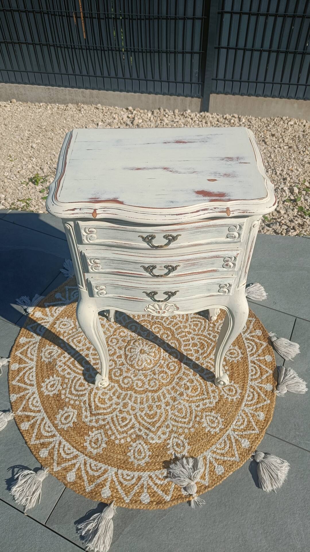 Louis XV bedside table with patina