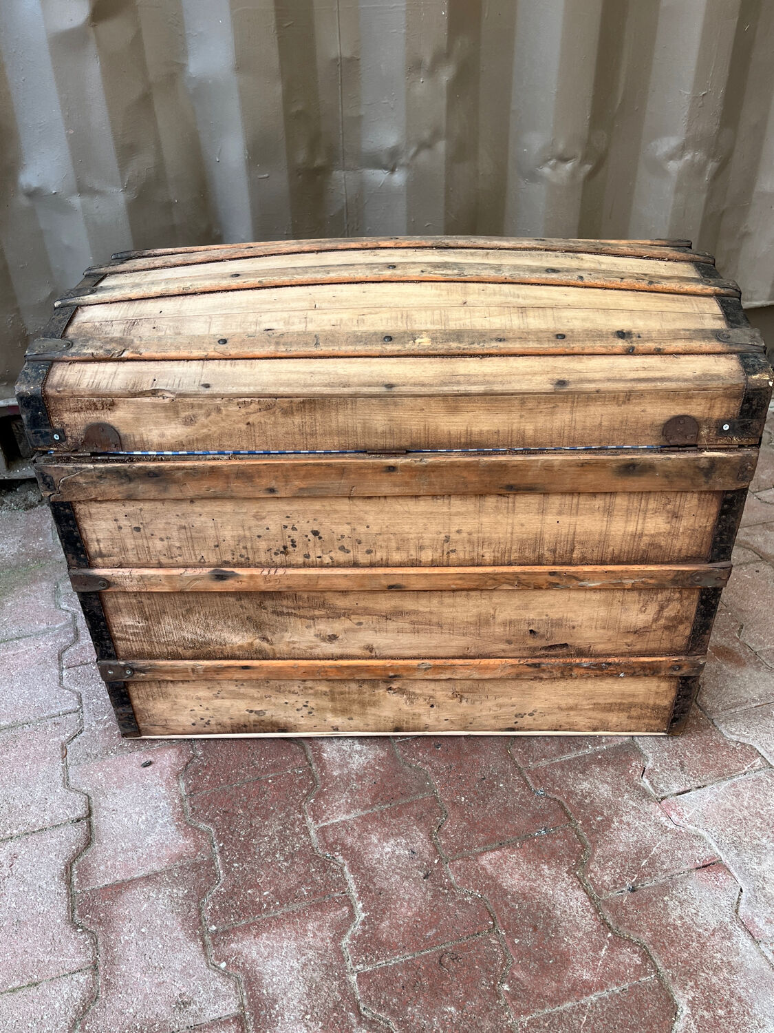 Old travel trunk