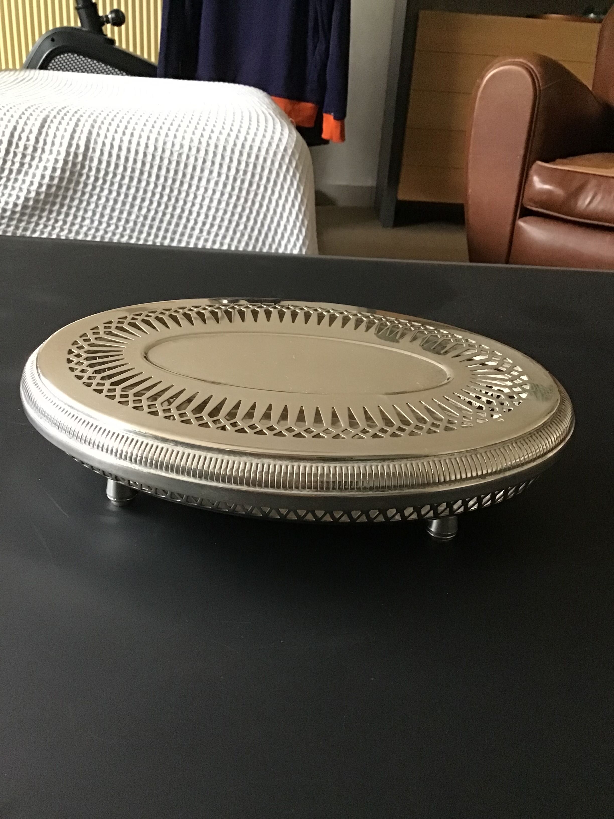 Silver heating coaster