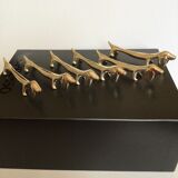 Set of 6 knife holders "basset"