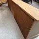 Old workshop furniture transformed into a TV unit.