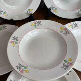 Shallow porcelain plates, Gien