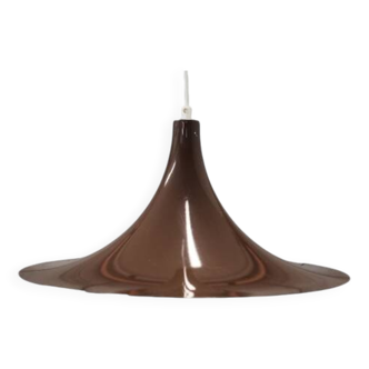Brown pendant lamp, Danish design, 1960s, production: Denmark