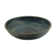 Large dish ceramic salad bowl blue color signed