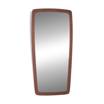 Danish mirror with rounded edge in teak, 1960s