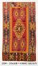 5x10 Wine Red & Orange Turkish Vintage Kilim Rug, 168x295Cm