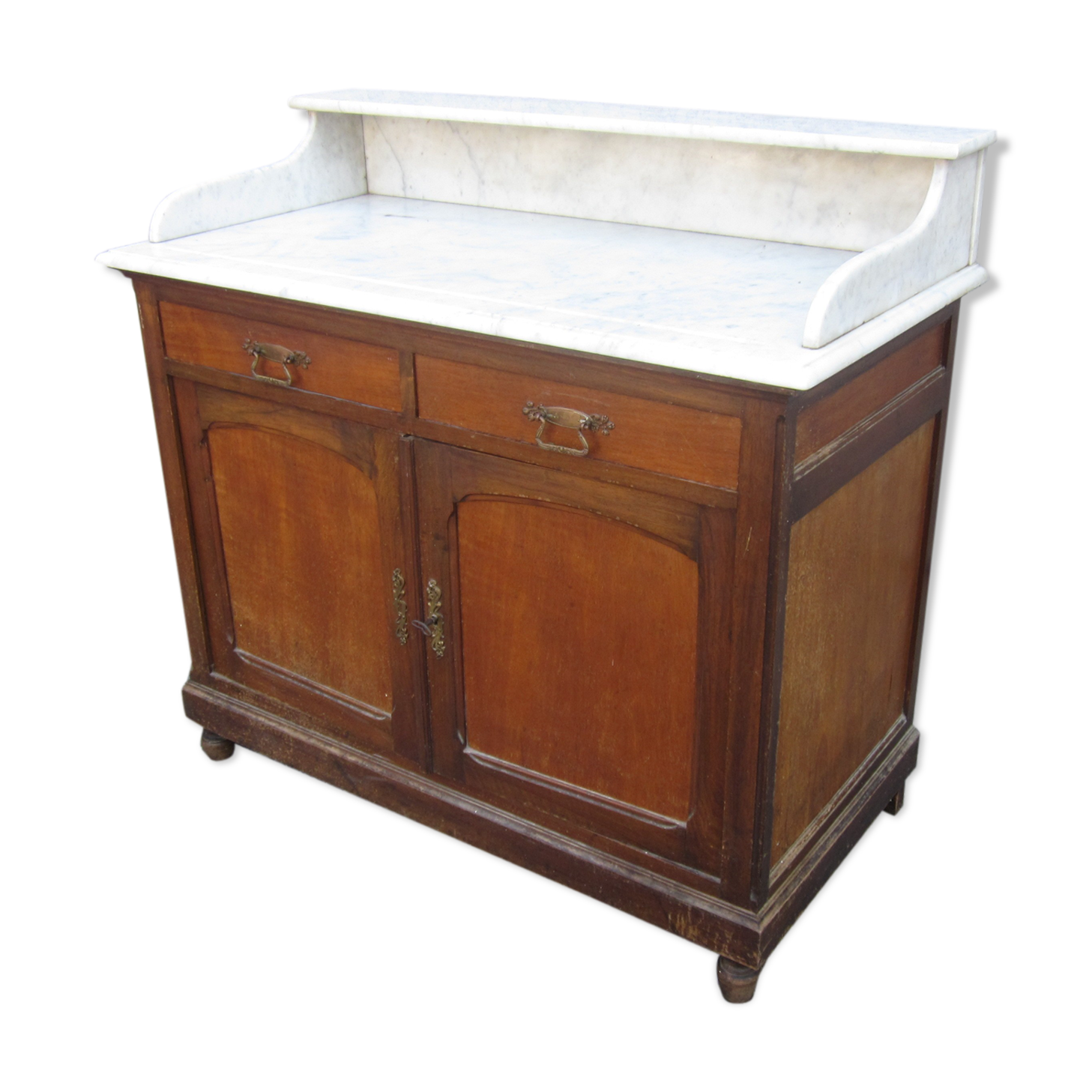 Meuble de toilette des annèes 20-30 dessus marbre