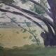 Aquarelle " arbre penché "
