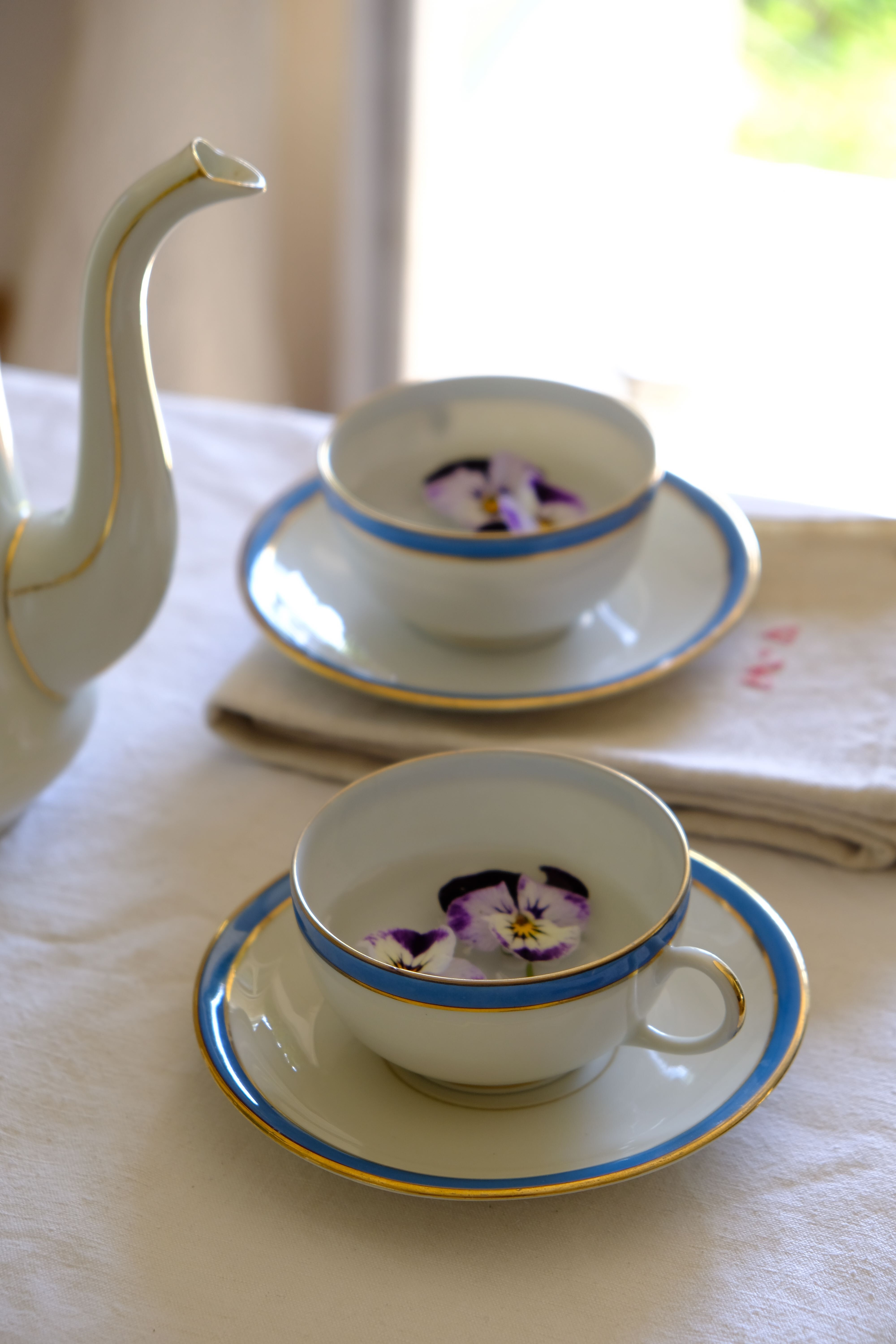 Limoges manufacture BRP fine porcelain tea service circa 1925/30