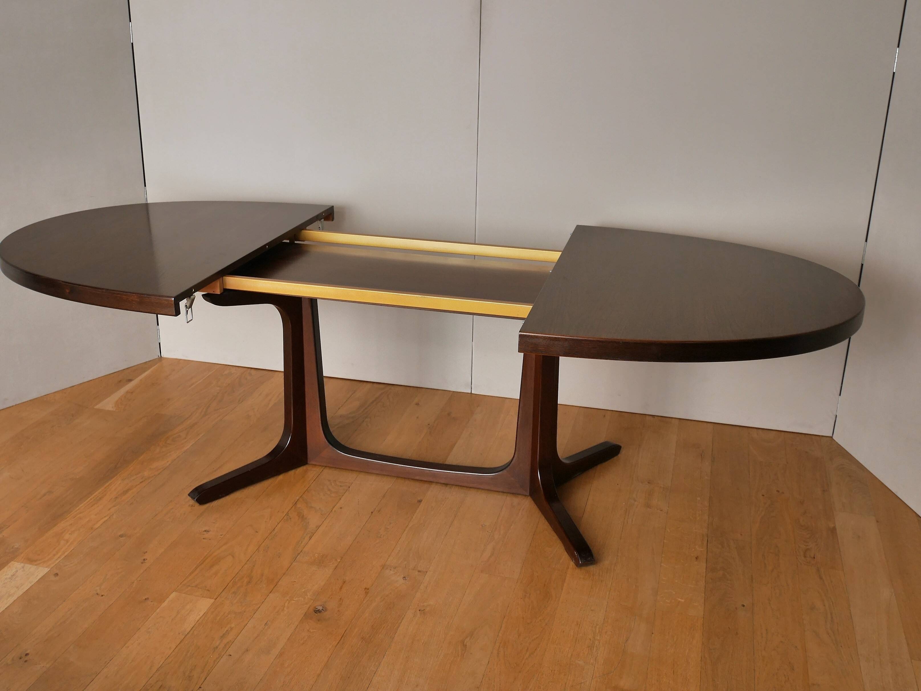 Table ovale extensible  Baumann 250cm design scandinave vintage 60 70 rallonges orme