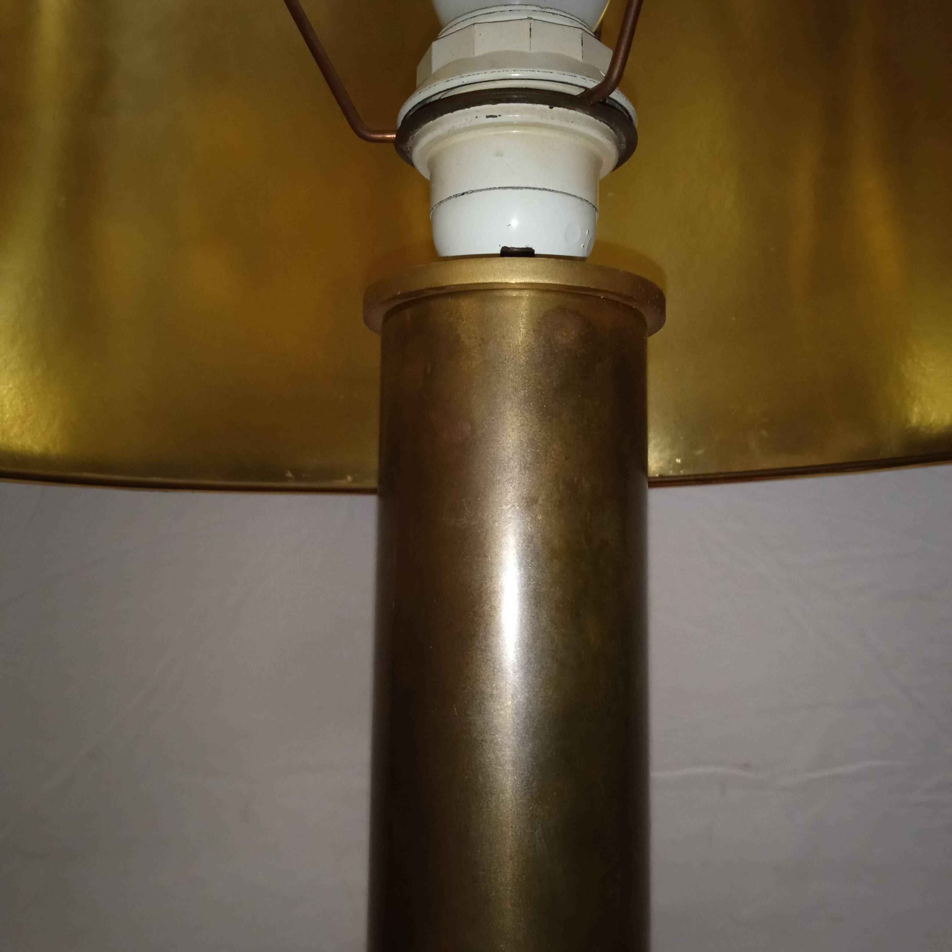 Large Art Deco style brass lamp