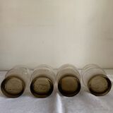 Set of 4 Mobil 70 smoked glasses