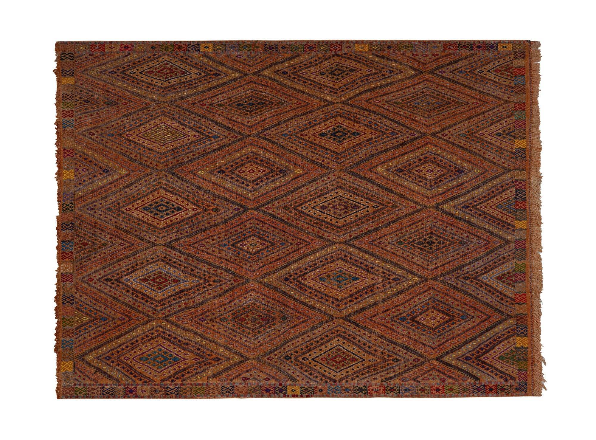 Vintage Turkish kilim, handwoven, 165x234 cm.