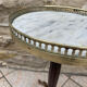 Tripod marble pedestal table