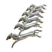 6 porte couteaux en métal forme de cheval