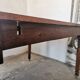 Bistro table in oak and fir, large square.