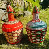 Duo of Dame Jeanne scoubidou 60s.