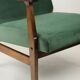 Fauteuil en velours vert vintage, années 1970