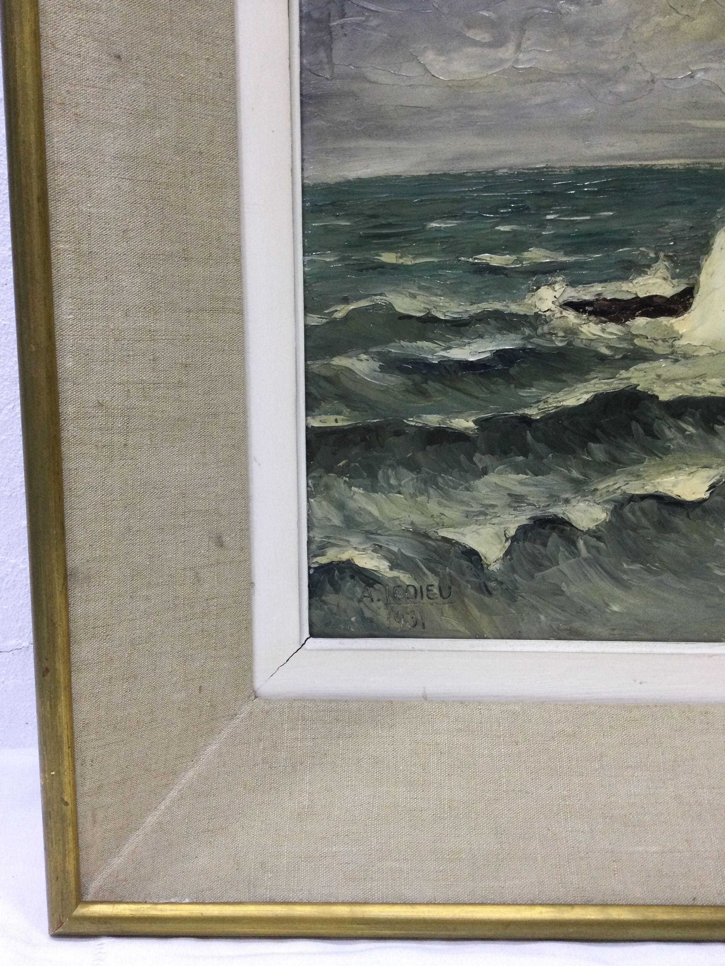 A. Ledieu - Oil "Seascape"