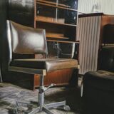 Danish teak library, display cabinet, shelves 1970