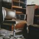 Library, display case, Danish teak shelves 1970