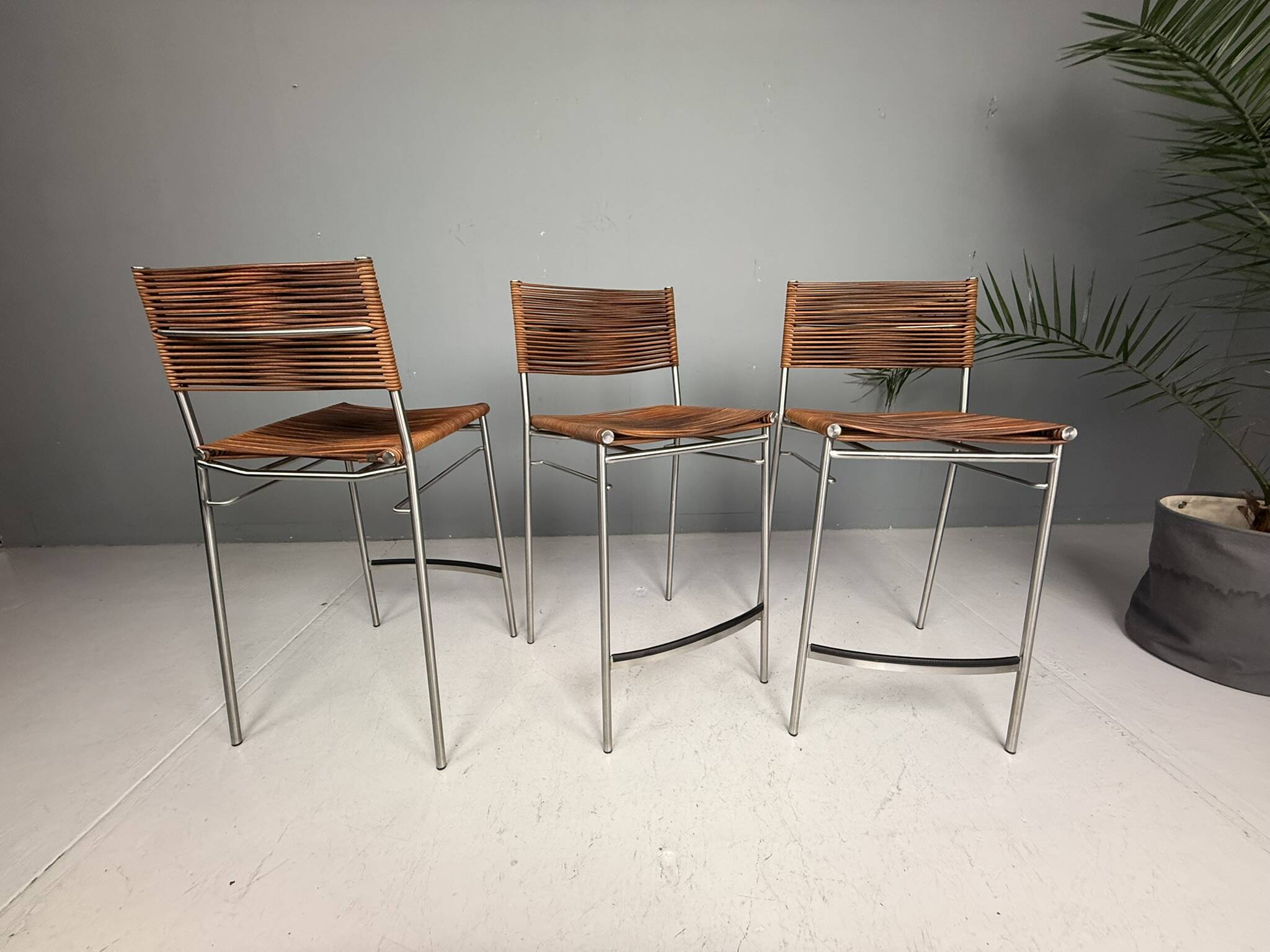 Tito Agnoli - Set of three bar stools "Miss B", Italy, 1997