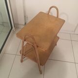 Rattan side table