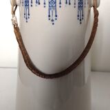 Ceramic pot and wicker handle