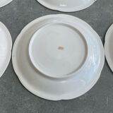 Assiettes anciennes a dessert élégantes en porcelaine de limoges