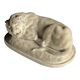 Marble sculpture of a reclining lion